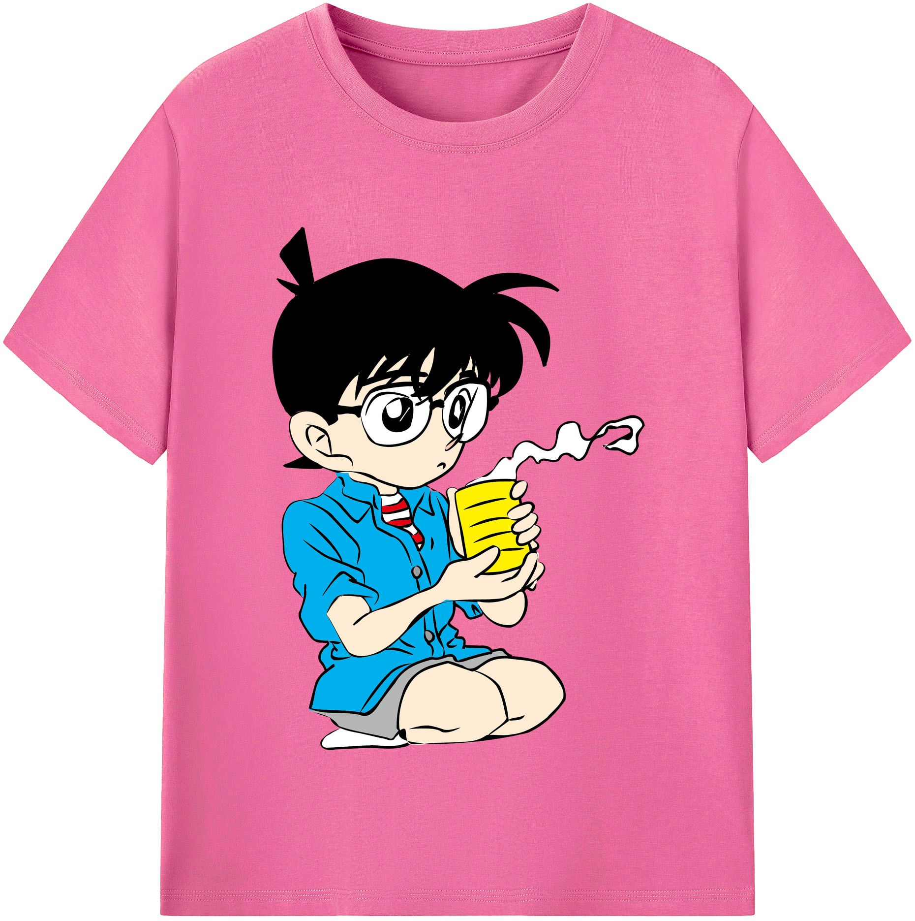 （画像用） 名探偵コナン 江戸川 コナン Detective Conan Conan Edogawa レディースカジュアルプリントTシャツ（綿100％）
